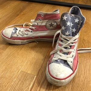 American flag converse high tops